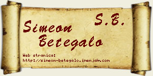 Simeon Betegalo vizit kartica